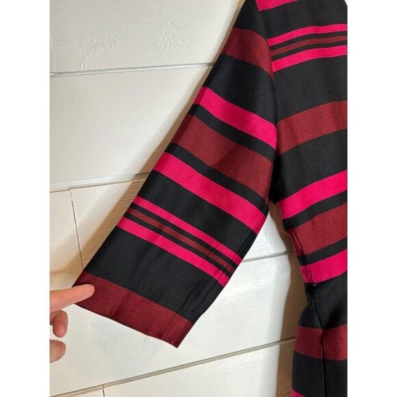 Draper James Collection Cabernet Stripe Dress Size 8 - Picture 8 of 11
